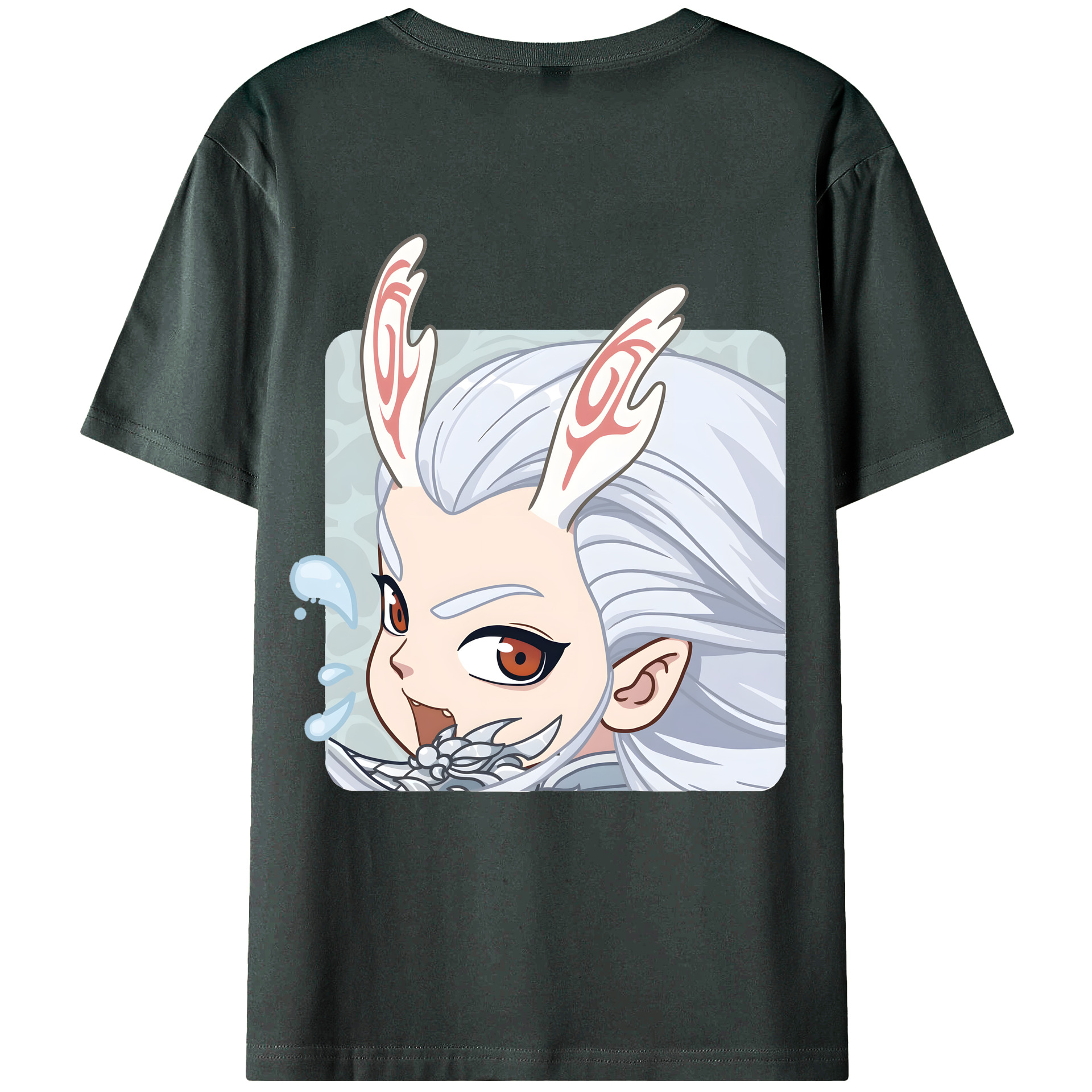 （画像用） Ne Zha 2 ナタ 魔童の大暴れ 綿100％ メンズ半袖Tシャツ（バックプリント） 通気性